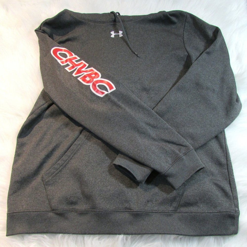 Under Armour Gray Women's Fleece Team Hoody size Medium (CHVBC logo on arm)